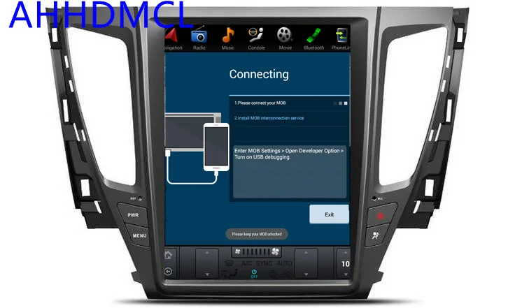 Excellent Car PC PAD Tesla Style Multimedia Player Android 7.1 GPS For Mitsubishi Pajero Sport L200 2WD With Air Bag Light 2016 2017 2018 4