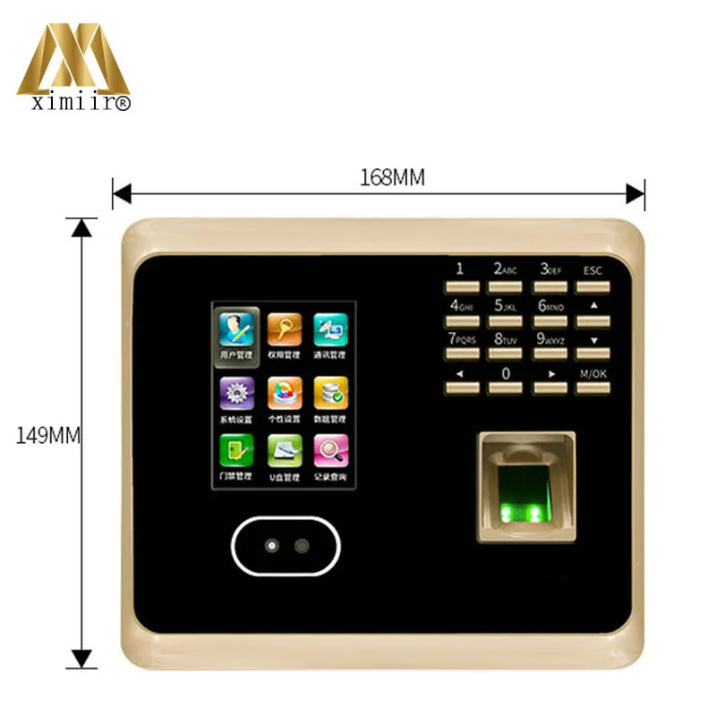 ZK UF100 плюс Биометрия лица и Фингерпринта с отпечатков пальцев RFID считыватель карт