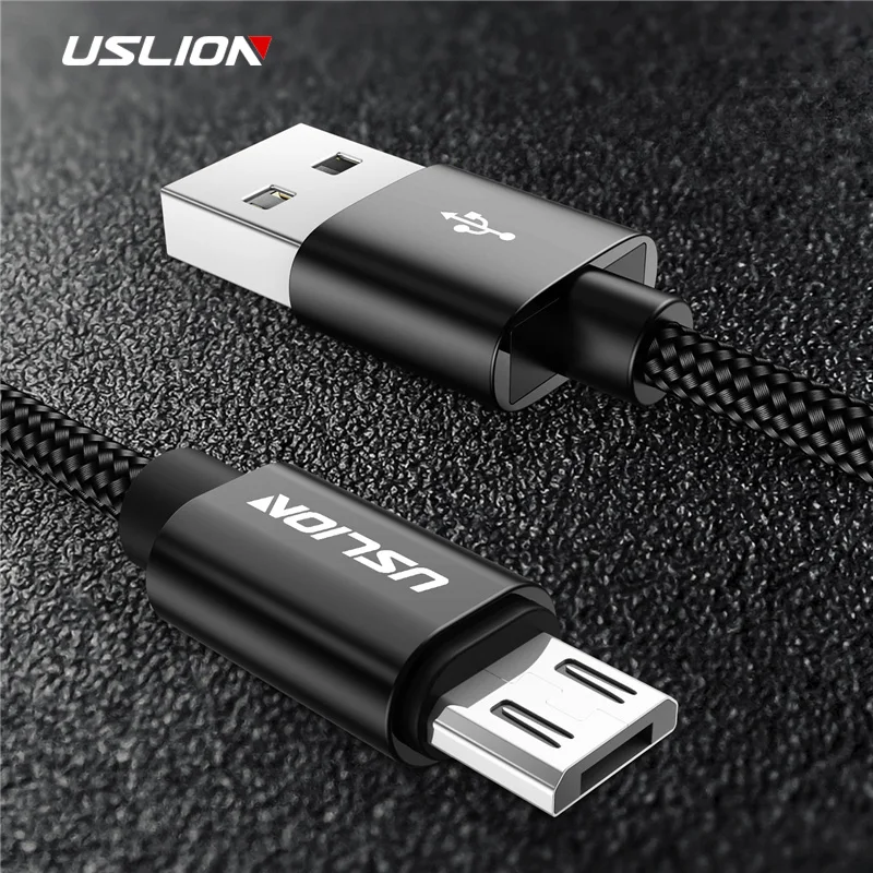 

USLION Micro USB Cable 2.4A Nylon Fast Charge USB Data Cable for Samsung Xiaomi LG Tablet Android Mobile Phone USB Charging Cord