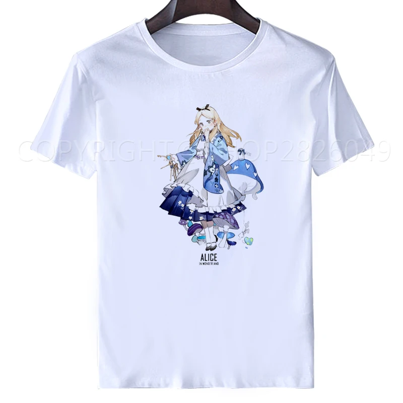 

It's tea time alice in wonderland t Shirt fashion men short sleeve funny shirt XXXL