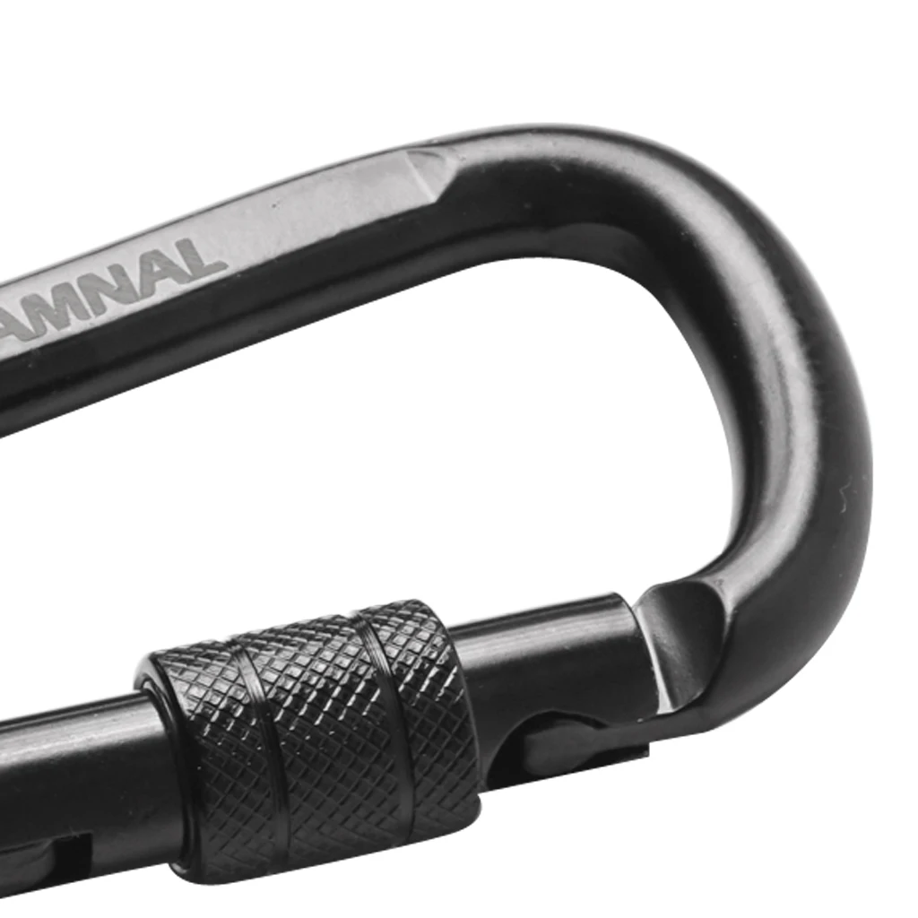 D-Shaped 30KN/5500lbs Screw Locking Carabiner Outdoor Rock Climbing Rescue Climbing Exploring Rappelling Rescue Accessories