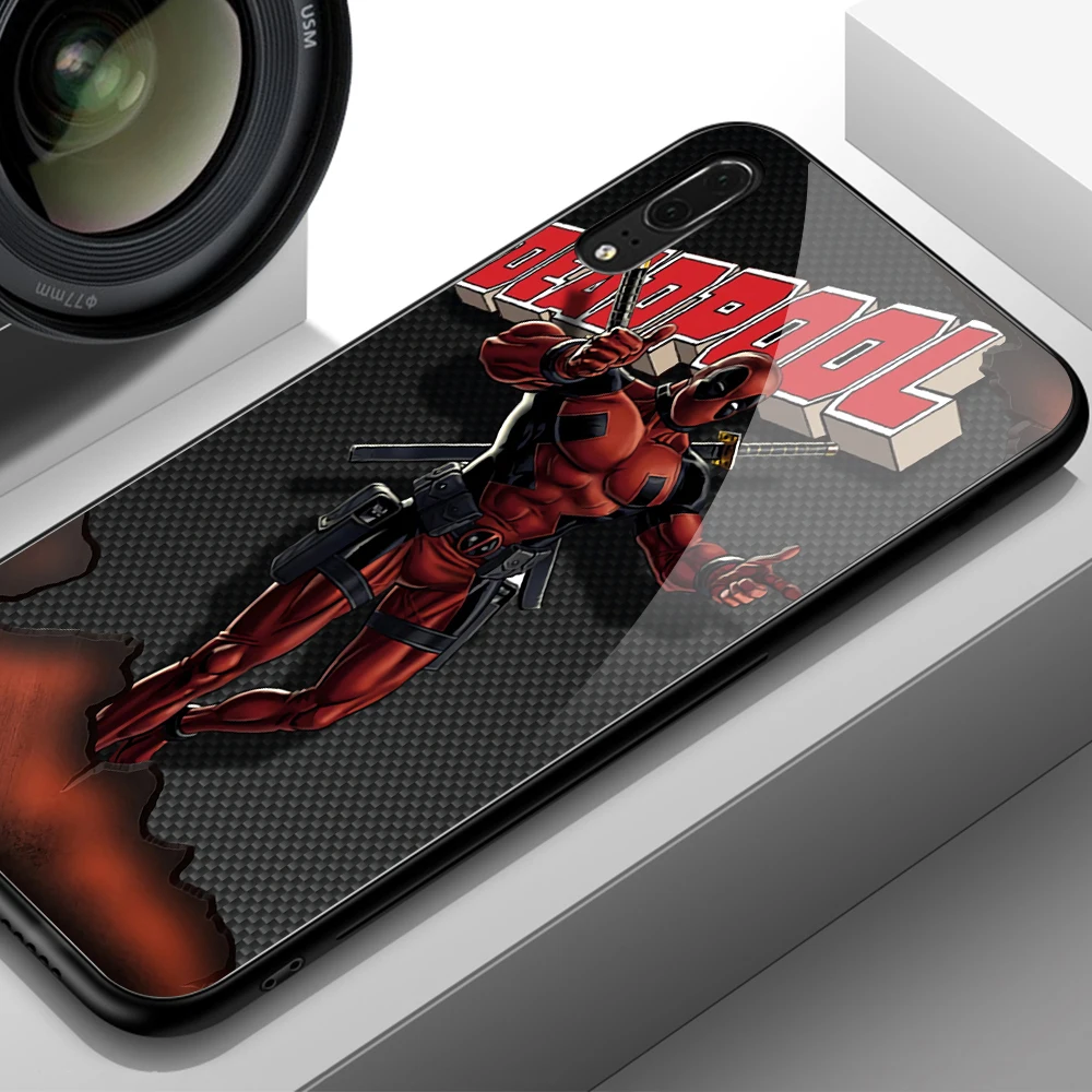 Чехол для huawei P20 Pro, чехол из закаленного стекла Deadpool для huawei P10 Pro, чехол для телефона huawei mate 10 20 lite v9 v10