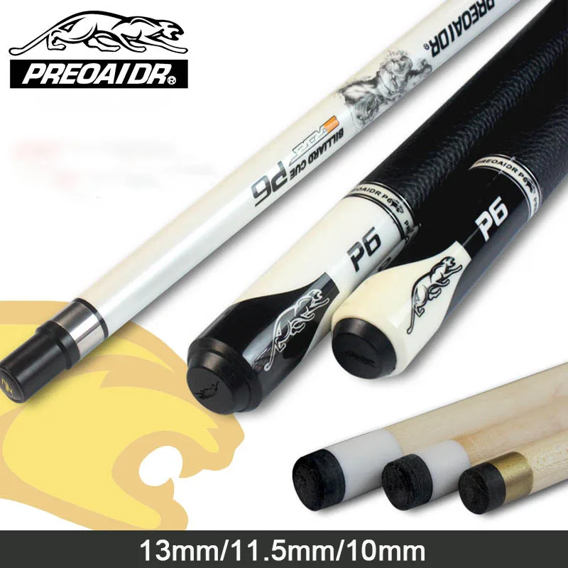

WOLFIGHTER High Quality Billiard Pool Cue Maple Billiard Cues Shaft 13mm 11.5mm 10mm Tips Black White Made In China