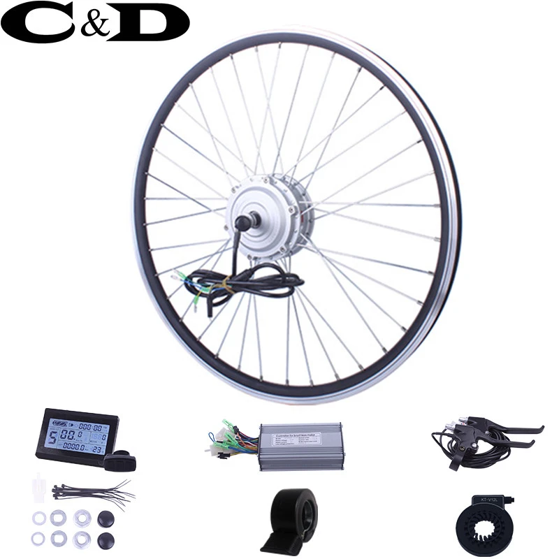 Kit De Conversion De Vélo électrique Oteur De Roue Avant 350w Kit De Velo Electrique 36v Moteur De Moyeu 20 Controleur De Velo