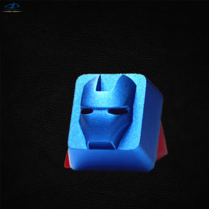 

[HFSECURITY] Backlight R4 Iron Man Metal Mechanical Keyboard Caps Red Blue Silver Color Alloy Keycaps