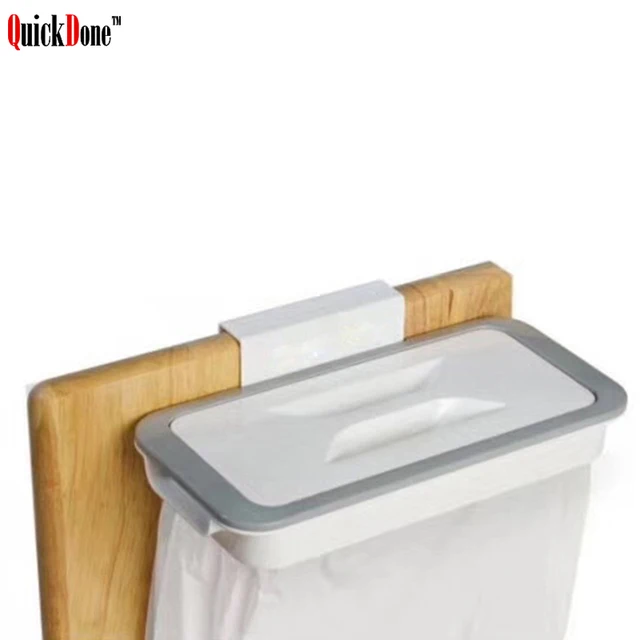 Best Offers QuickDone 1Pc Hanging Trash Bag Holder Plastic Kitchen Cabinet Cupboard Rack Garbage Storage Kitchen Accessories AKC6299