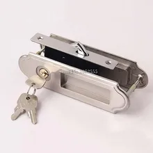 Designed Security Sliding Door Mortise Hook Bolt Lock Set with Brass Cylinder Room Balcony Bathroom Interior