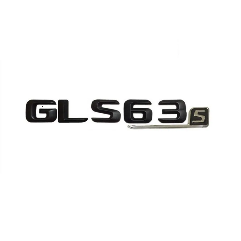 Матовый черный "GLS63s" числа буквы эмблема значка на багажник переводная эмблема наклейка для Mercedes-benz GLS63 S AMG