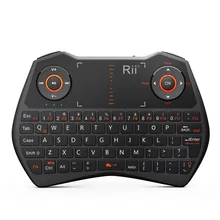 Rii Multi-functional Mini i28C Wireless Keyboard with Backlight – English Russian Version With Innovative Design of Mouse Combo
