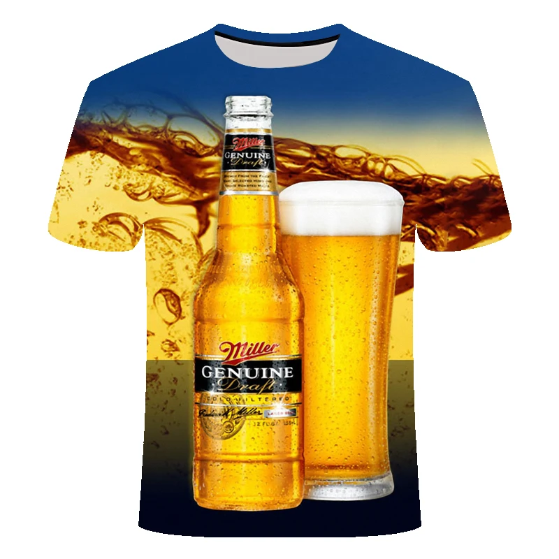 

Men's short sleeve T-shirt women's half sleeve summer handsome tshirt discount on buying two pieces 3D print 2019 S-6XL Beer