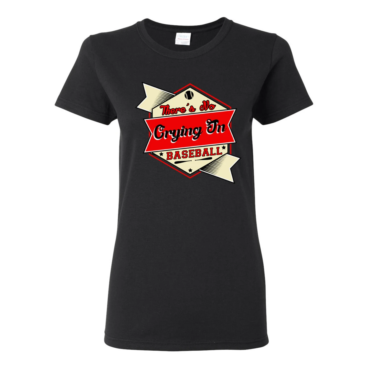 Ladies There's No Crying In Baseball Sports Funny Humor DT T-Shirt Tee 2331