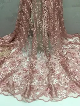 

flower lace tulle fabric high quality beaded french lace fabric wholesale dubai french lace for wedding party
