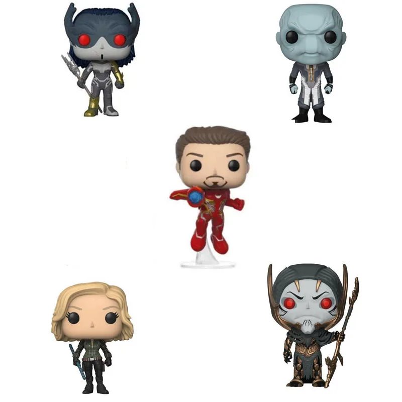 

Funko pop Marvel Avenger 3 Infinity War CORVUS GLAIVE IRON MAN EBONY MAN BLACK WIDOW Action Figure toys for Children with box