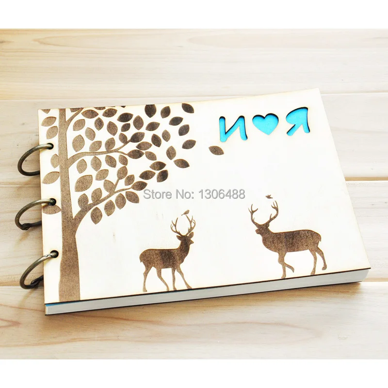 personalized wedding guest book love rustic wedding guestbook album