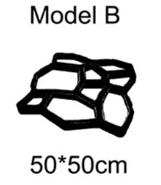 Подъездная дорога каменная дорожка плесень производитель цемента кирпича плесень патио Украшения Сада DIY Тротуарные формы для керамической плитки бетон шаговый - Цвет: Model B