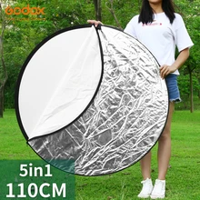 Godox 43 110 5 cm 5 em 1 luz dobrável portátil refletor de fotografia redonda para estúdio