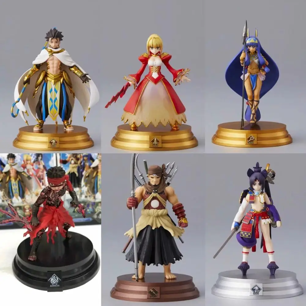 Аниме 10 см четвёртая бомба 6 шт./компл. Fate/Grand Order Ushiwakamaru Nitocris Ramesses PVC Saber ПВХ экшн