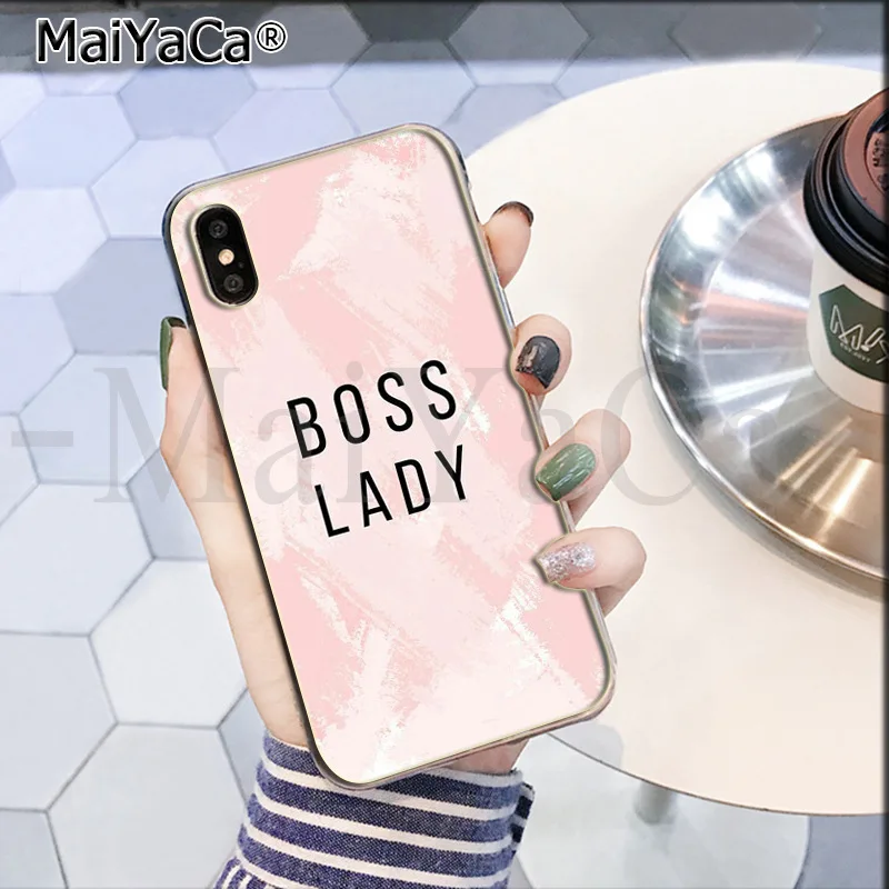 MaiYaCa Boss Girl Lady роскошный модный Чехол для мобильного телефона для Apple iPhone 8 7 6 6S Plus X XS max 5 5S SE XR Чехол для мобильного телефона