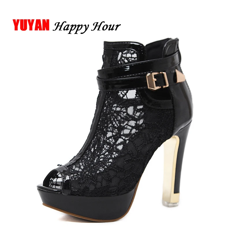 

Sexy High Heels Women Peep toe High Heel Sandals High Quality Lace Platform Super High Heeled Women's Sandals 2019 Summer ZH2811
