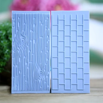 

Texture 2-Piece Mold Tree Bark Brick Wall Impression Moulds Gum Paste Impression Mat Fondant Cupcake Wedding Gift Decoration