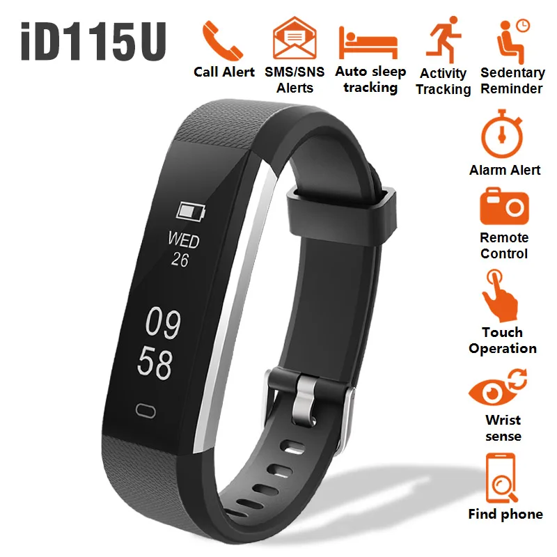 

Fitness Tracker Smart Bracelet Sleep Monitor Smart Watch Bluetooth Clock Call Remind Health Wristband Smart Band For IOS Android