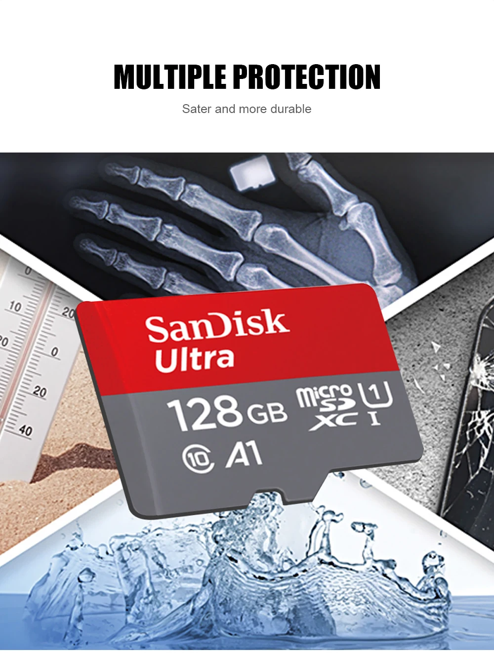Оригинальная карта micro sd SanDisk ultra, 256 ГБ, 128 ГБ, 64 ГБ, SDXC, 400 ГБ, 200 ГБ, карта памяти Microsd, 32 ГБ, 16 ГБ, SDHC, TF карта, Подарочный адаптер