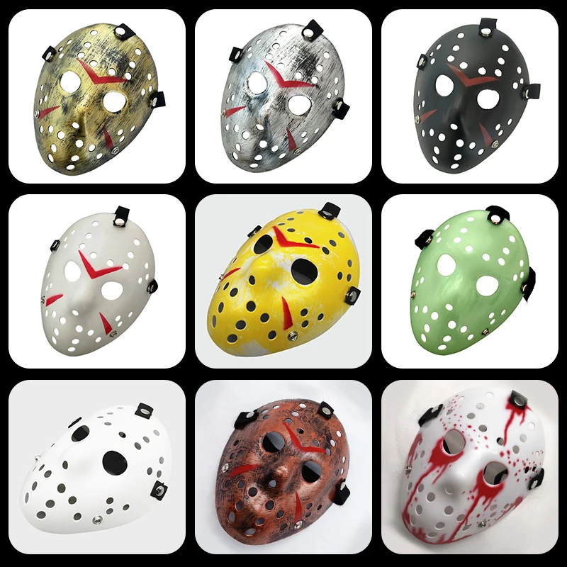 

Voorhees Friday Stylish Jason the 13th Horror Hockey Mask Scary Halloween Mask Party Masks Night Jason Mask