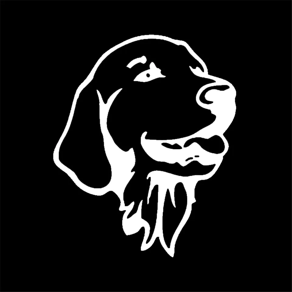 10.412.7CM Golden Retriever Head Portrait Dog Pet Vinyl Decal Window Decoration Car Sticker BlackSliverlaser (3)