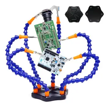 

6 Flexible Arms Bench Vise Table Clamp Welding Soldering Iron Station Holder