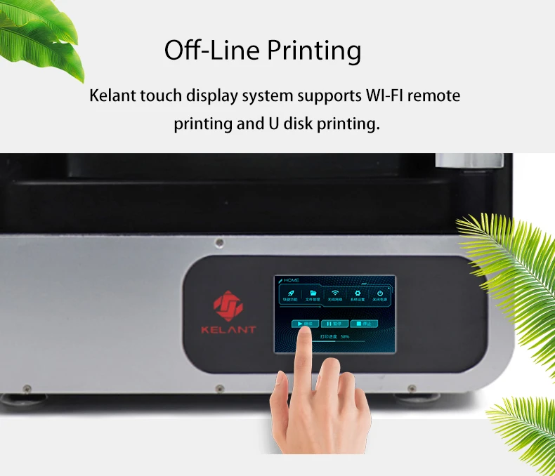Kelant s400 lcd DLP 3d принтер s 8,9 дюймов 2K лазерный 3d принтер большой Фотон УФ Смола SLA светильник 192*120*200 мм impresora diy kit