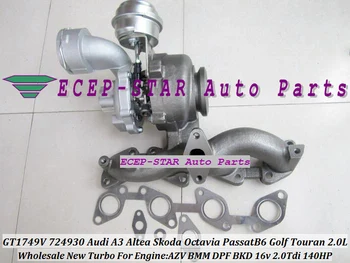 

GT1749V 724930 724930-5009S 724930-0002 Turbo Turbocharger For AUDI A3 Skoda Octavia VW Passat B6 Golf Touran AZV BMM BKD 2.0L