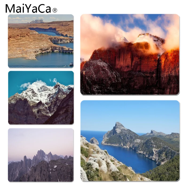 

MaiYaCa New Designs Rocky high mountains of the bay Durable Rubber Mouse Mat Pad Size for 18x22cm and 25x29cm Small Mousepad