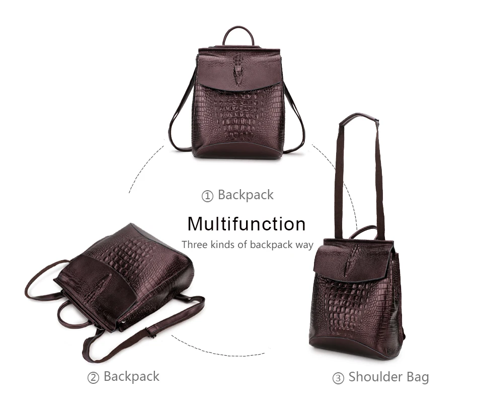 Женский рюкзак из натуральной кожи, женские рюкзаки, школьная сумка для девочек-подростков, многофункциональная сумка через плечо, кожаная задняя Сумка