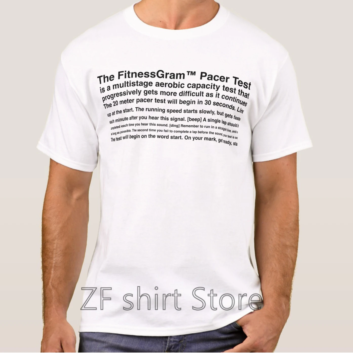 

Fashion Cool Men T shirt Women Funny tshirt the fitness gram pacer test meme shirts Short Sleeve Basic T-Shirt