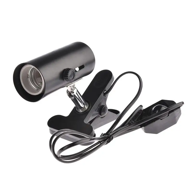 

Reptile Lamp Holder Heating Lamp Without Light Bulb Clip On Light Rotatable Adjustable Lamp Holder