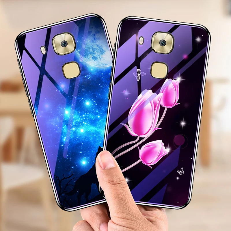 

Tempered Glass Phone Case For Huawei Nova Plus Case Soft Edge Plated Cover For Huawei Nova Plus G9 Plus Maimang 5 Cover Bumpers