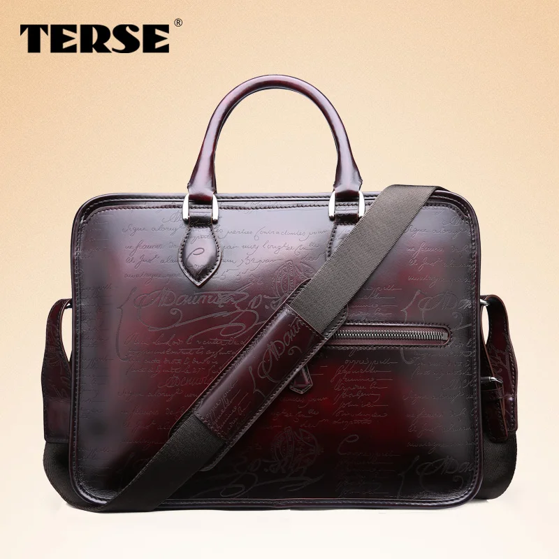 Terse 2016 Top S Bag Quality Guarantee Men Genuine Leather Terse 2016 Top S Bag Quality Guarantee Men Genuine Leather Briefcase Italian Design Handmade Fashion Office Dropshipping In Briefcases From Luggage