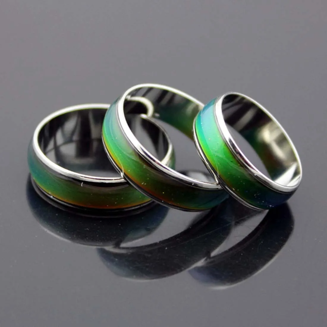 Stainless Steel Temperature sensitive Color Ring Wide Color Changing