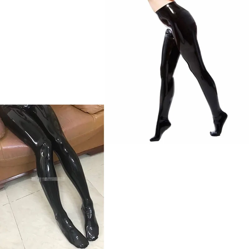 

Latex Pants Women Black Fashion Rubber Leggings 100% Latex Pants Pantyhose