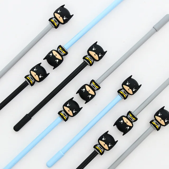 4 Pcs 0 5mm Marvel Superhero Alliance Batman Black Gel Ink Pen 4 Pcs 0 5mm Marvel Superhero Alliance Batman Black Gel Ink Pen Cute Cartoon Super