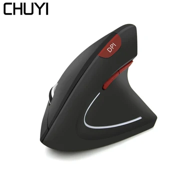 

CHUYI Wireless Vertical Mouse Ergonomic LED Backlight 1600DPI Gaming Mouse With Wrist Rest Mause Pad For Computer Mice Laptop