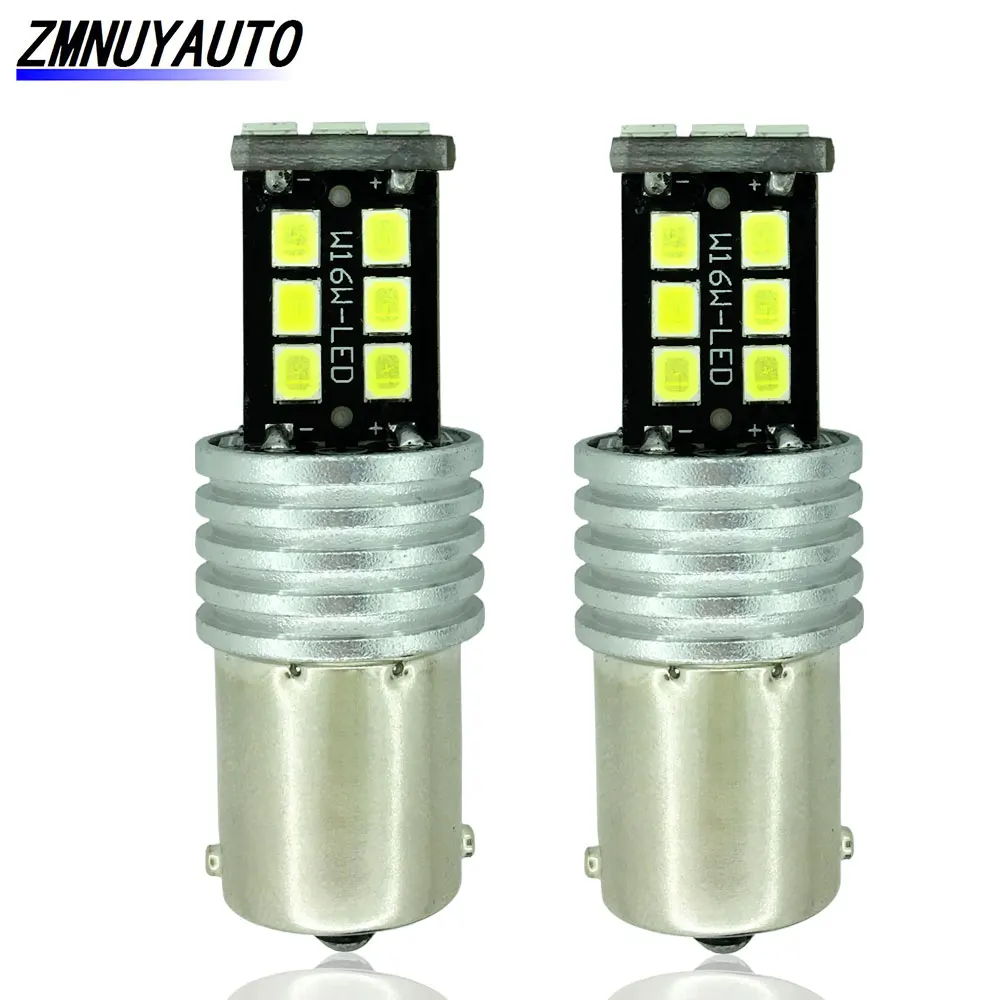 Светодиодная лампа P21W Canbus 1156 BA15S 2 шт. без ошибок 15SMD автомобильная светодиодная