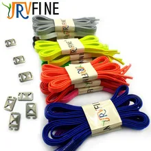 YJRVFINE 1 пара ленивых шнурков без галстука для мужчин, женщин, детей, повседневные спортивные плоские эластичные шнурки для обуви из нержавеющей стали