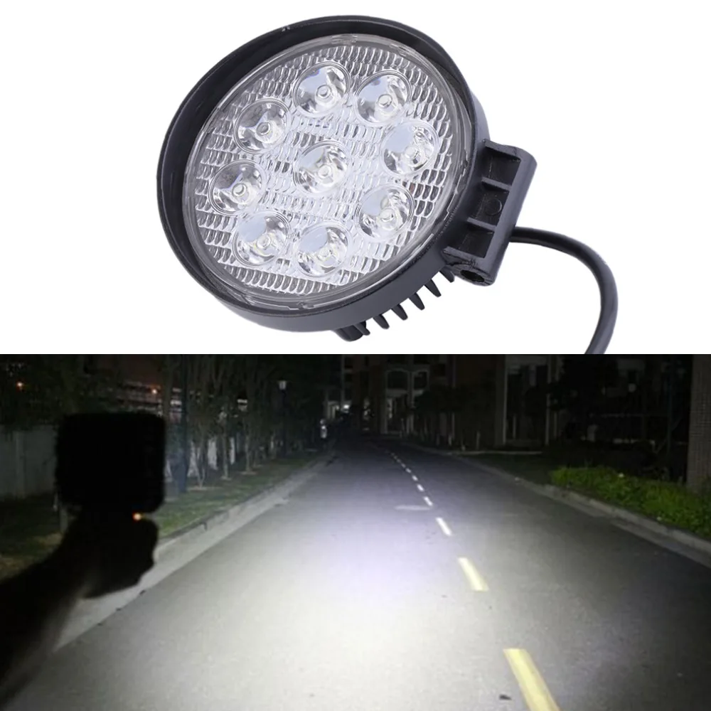 27W 12V LED Work Light 60 Degree High Power Offroad Light Round Off Road LED Work Lamp Flood Lamp For Boating Hunting Top 27W 12V LED Work Light 60 Degree High Power Offroad Light Round Off Road LED Work Lamp Flood Lamp For Boating Hunting Top