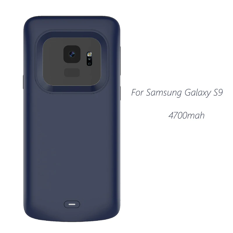 Чехол для аккумулятора для samsung Galaxy S9 S8 Plus 4700/5500mah power Bank мягкий чехол для зарядки телефона из ТПУ чехол для зарядного устройства - Цвет: For S9 Blue 4700mah