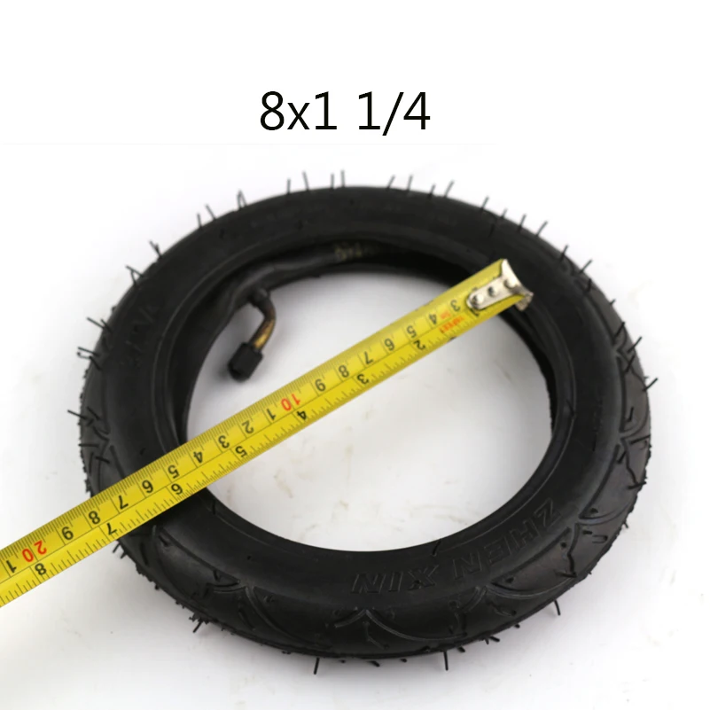 Good quality 8 inch tyre 8X1 1/4 Scooter Tire& Inner Tube Set Bent Valve Suits Bike Electric / Gas Scooter Tyre