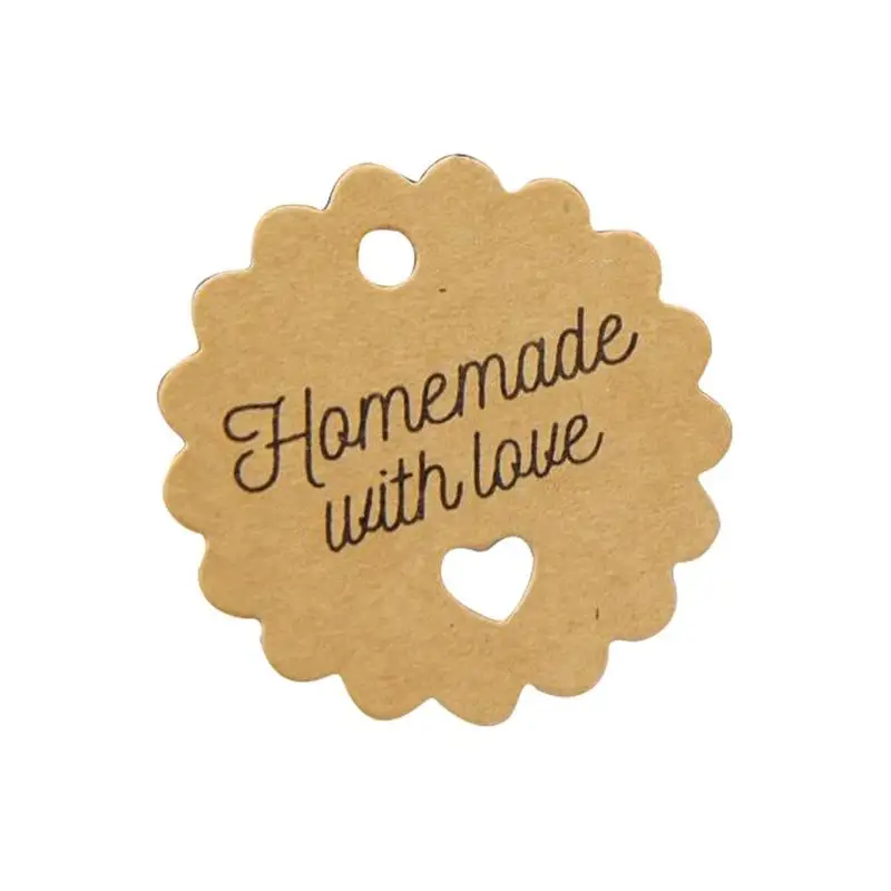 100 шт. винтажная крафт бумага ручной работы с надписью Love Gift этикетки для печенье