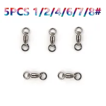 20 шт./лот тяжелый шар подшипник из нержавеющей стали рыболовные Вертлюги разъем рыболовный крючок твердые кольца Размеры 1/2/3/4/6/7/8