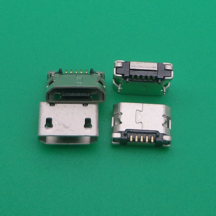 

100X MICRO USB charging port for mobile phone tablet android Short needle Flat port Center distance 5.9mm