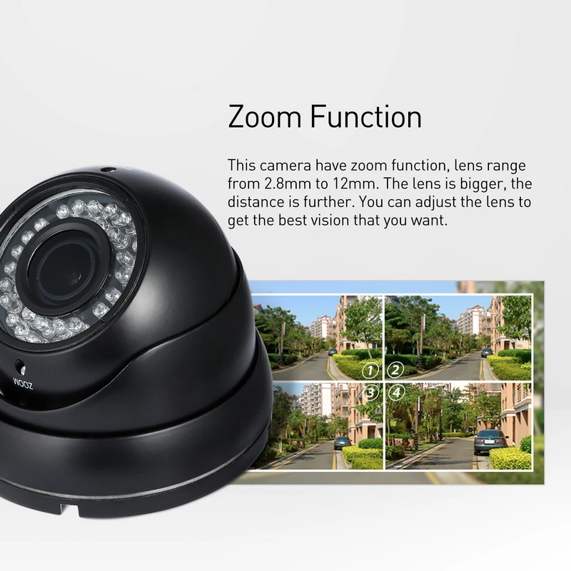 POE Водонепроницаемая 1080P 2 8 12 мм зум ip камера 2.0MP 36 LED наружная безопасности ONVIF